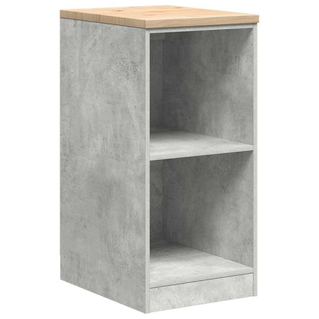 Vidaxl garagekast 40x51x85 cm massief grenenhout betongrijs
