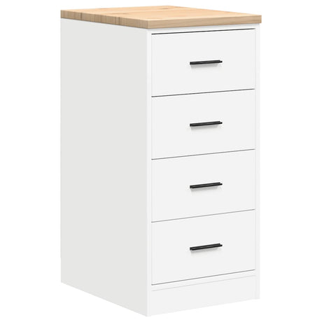 Vidaxl garagekast 40x51x85 cm massief grenenhout wit