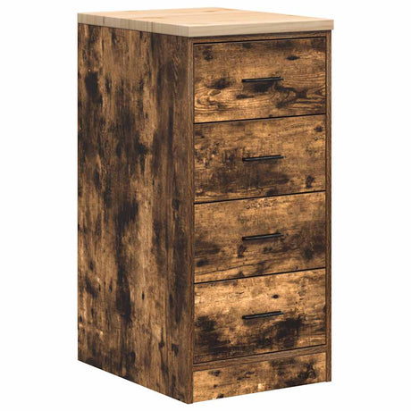 Vidaxl garagekast 40x51x85 cm massief grenenhout gerookt eiken