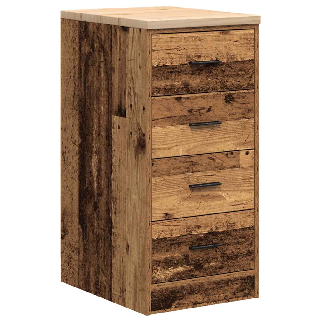 Vidaxl garagekast 40x51x85 cm massief grenenhout oud hout