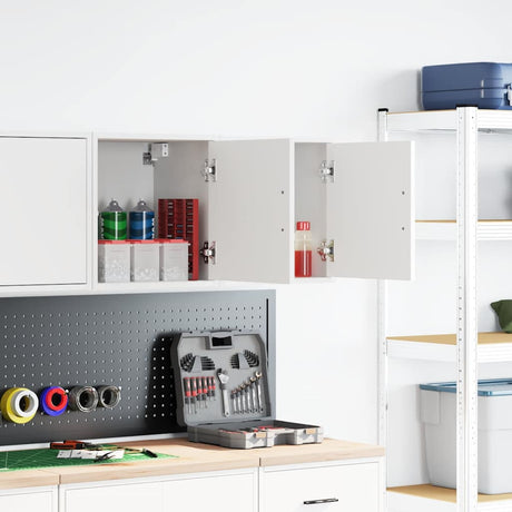 Vidaxl garagewandkasten 2 st spaanplaat wit