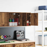 Vidaxl garage wandkasten 2 st bewerkt hout oud hout