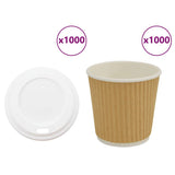 Vidaxl papieren koffiekopjes met deksel 1000 st 4oz 100 ml