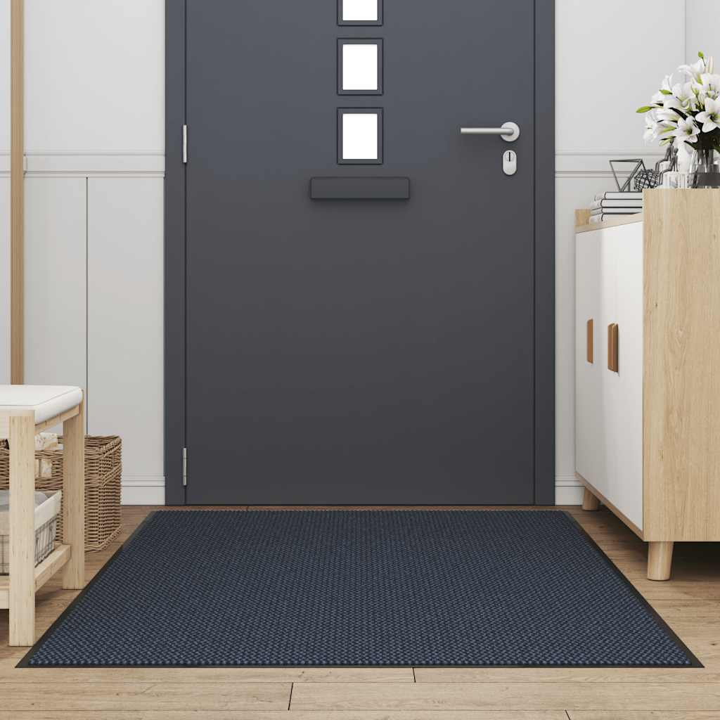 Vidaxl deurmat 115x200 cm blauw