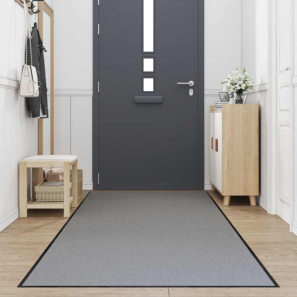 Vidaxl deurmat 115x400 cm grijs