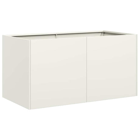 Vidaxl plantenbak 80x40x40 cm koudgewalst staal wit