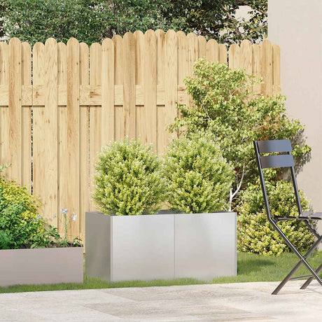 Vidaxl plantenbak 80x40x40 cm roestvrij staal
