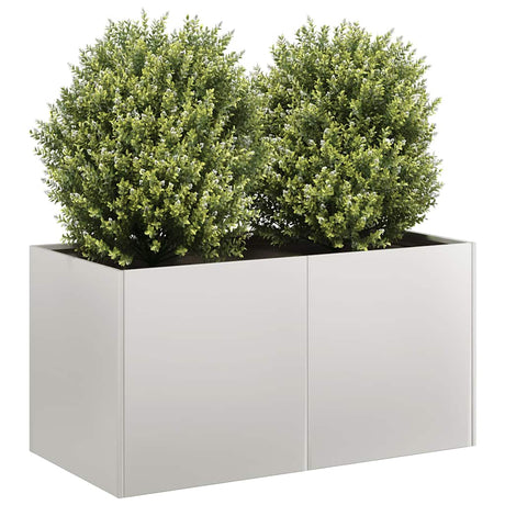 Vidaxl plantenbak 80x40x40 cm roestvrij staal