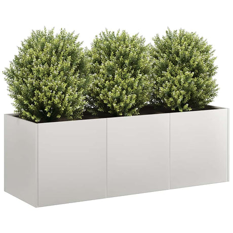 Vidaxl plantenbak 120x40x40 cm roestvrij staal