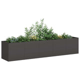 Vidaxl plantenbak zwart 200x40x40 cm koudgewalst staal