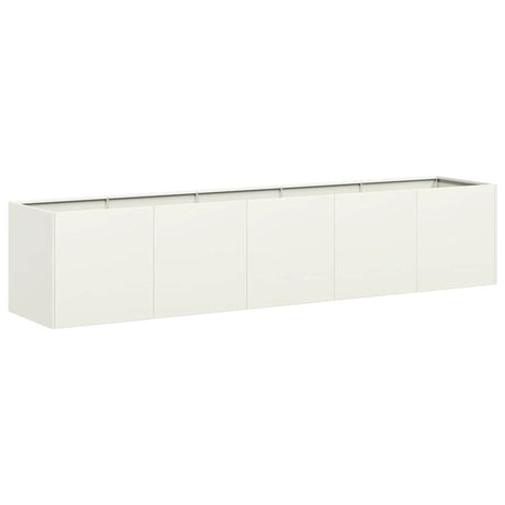 Vidaxl plantenbak 200x40x40 cm koudgewalst staal wit