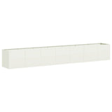 Vidaxl plantenbak 280x40x40 cm koudgewalst staal wit