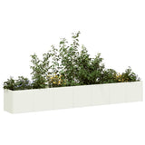 Vidaxl plantenbak 280x40x40 cm koudgewalst staal wit