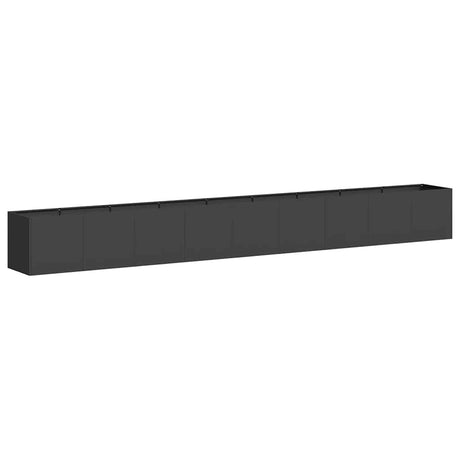 Vidaxl plantenbak 360x40x40 cm koudgewalst staal zwart