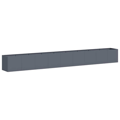 Vidaxl plantenbak 360x40x40 cm koudgewalst staal antracietkleurig