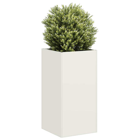 Vidaxl plantenbak 40x40x80 cm koudgewalst staal wit