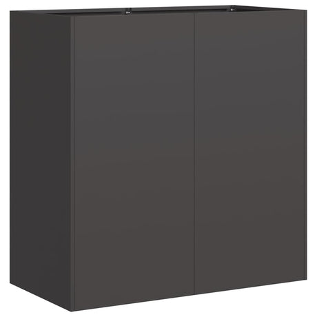 Vidaxl plantenbak 80x40x80 cm koudgewalst staal zwart