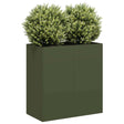 Vidaxl plantenbak 80x40x80 cm koudgewalst staal olijfgroen