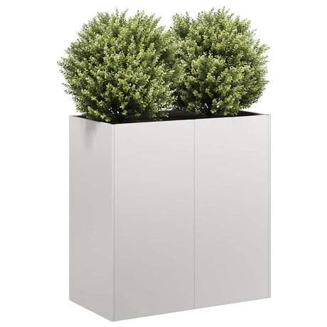 Vidaxl plantenbak 80x40x80 cm roestvrij staal