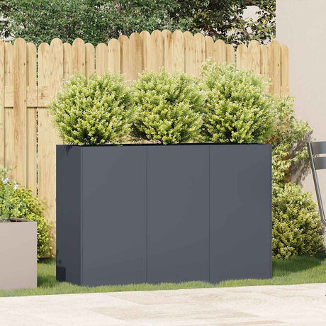 Vidaxl plantenbak 120x40x80 cm koudgewalst staal antracietkleurig