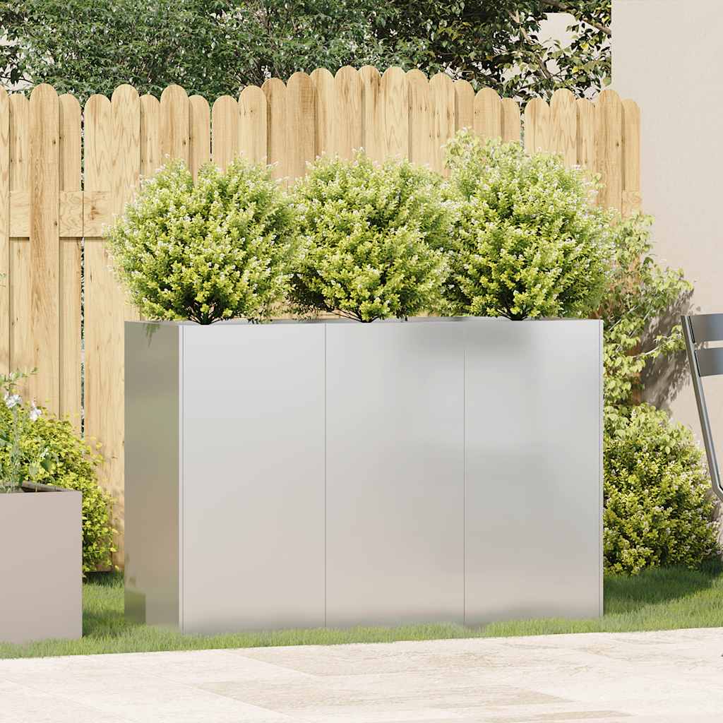 Vidaxl plantenbak 120x40x80 cm roestvrij staal