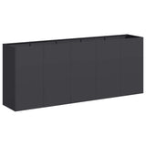 Vidaxl plantenbak 200x40x80 cm koudgewalst staal zwart