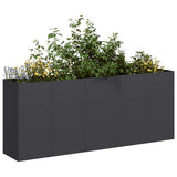 Vidaxl plantenbak 200x40x80 cm koudgewalst staal zwart