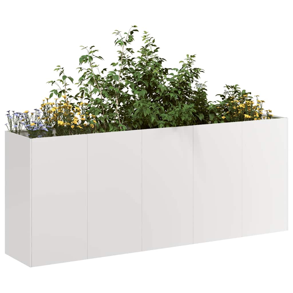 Vidaxl plantenbak 200x40x80 cm roestvrij staal
