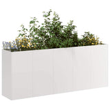 Vidaxl plantenbak 200x40x80 cm roestvrij staal