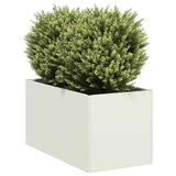 Vidaxl plantenbak 40x80x40 cm koudgewalst staal wit