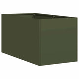 Vidaxl plantenbak 40x80x40 cm koudgewalst staal olijfgroen