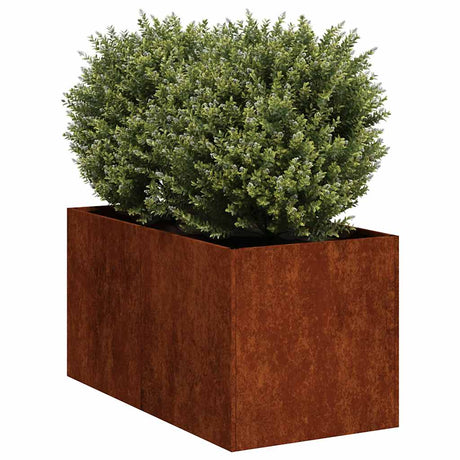 Vidaxl plantenbak roestig 40x80x40 cm weervast staal