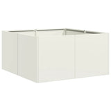 Vidaxl plantenbak 80x80x40 cm koudgewalst staal wit