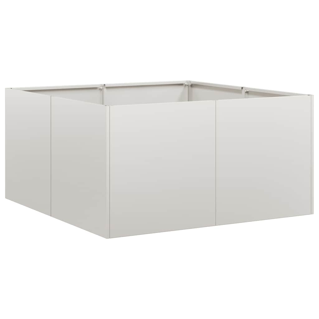 Vidaxl plantenbak 80x80x40 cm roestvrij staal