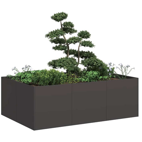 Vidaxl plantenbak 120x80x40 cm staal zwart