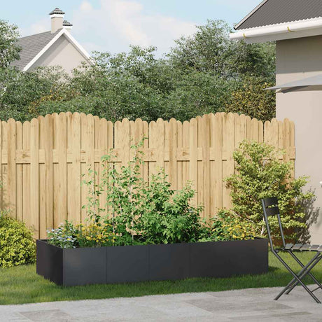 Vidaxl plantenbak 200x80x40 cm staal zwart