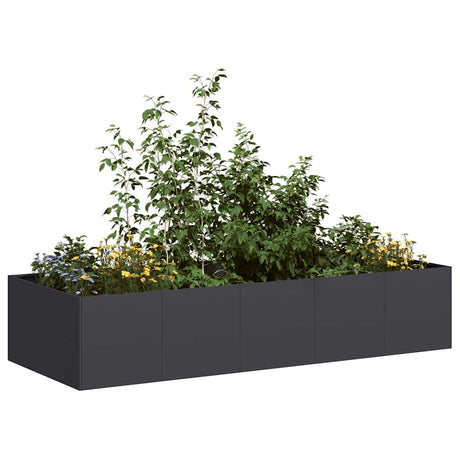 Vidaxl plantenbak 200x80x40 cm staal zwart