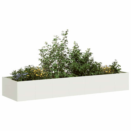 Vidaxl plantenbak 280x80x40 cm staal wit