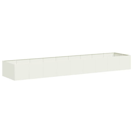 Vidaxl plantenbak 360x80x40 cm staal wit