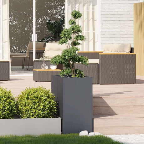 Vidaxl plantenbak 40x80x80 cm staal antracietkleurig