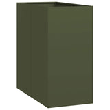 Vidaxl plantenbak 40x80x80 cm staal olijfgroen