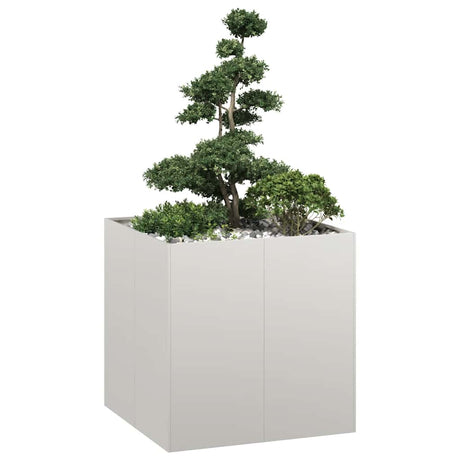 Vidaxl plantenbak 80x80x80 cm roestvrij staal