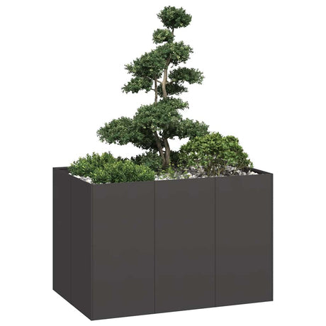 Vidaxl plantenbak 120x80x80 cm staal zwart