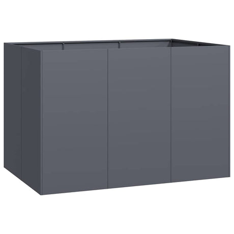 Vidaxl plantenbak 120x80x80 cm staal antracietkleurig