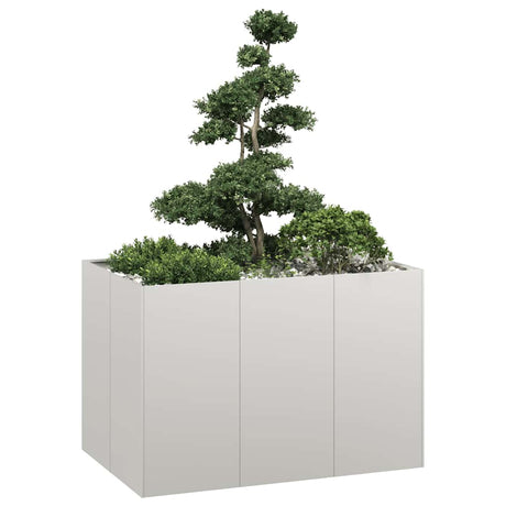 Vidaxl plantenbak 120x80x80 cm roestvrij staal