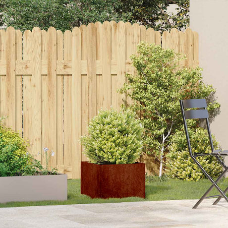 Vidaxl plantenbak roestig 40x40x30 cm weervast staal