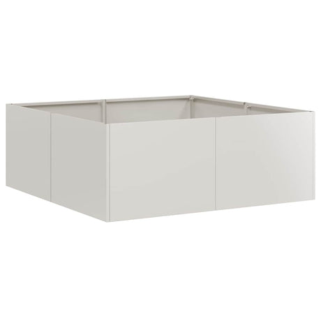 Vidaxl plantenbak 80x80x30 cm roestvrij staal