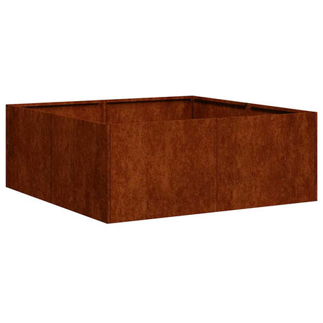 Vidaxl plantenbak roestig 80x80x30 cm weervast staal