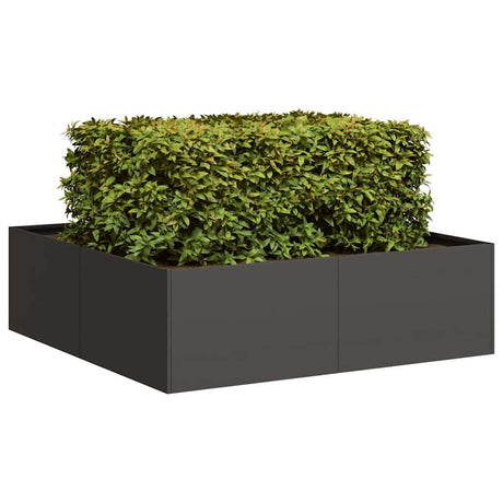 Vidaxl plantenbak 100x100x30 cm staal zwart