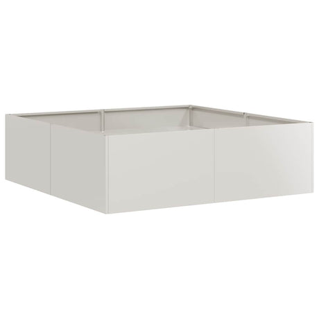 Vidaxl plantenbak 100x100x30 cm roestvrij staal